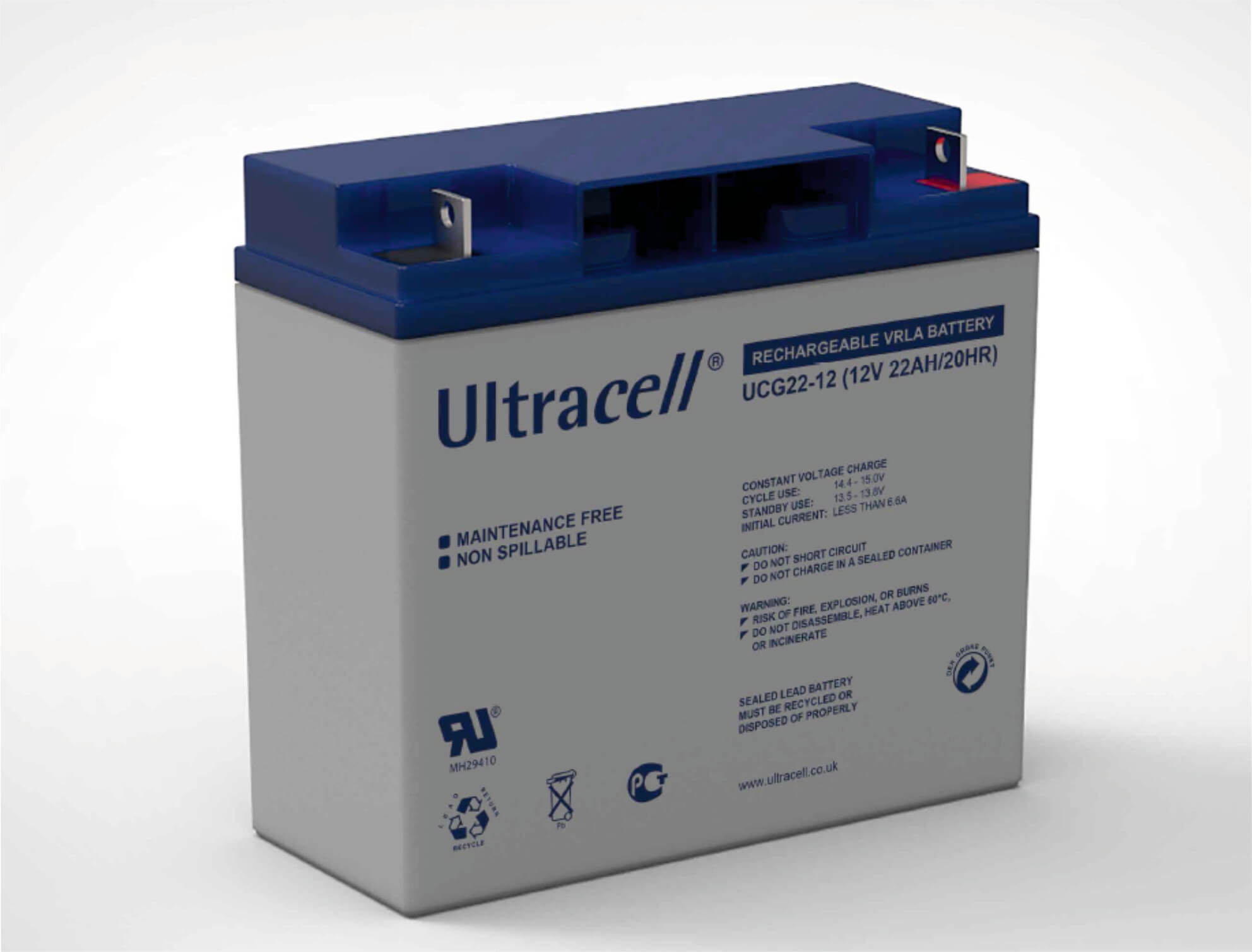 Акумуляторна батарея Ultracell UCG22-12 GEL 12V 22 Ah